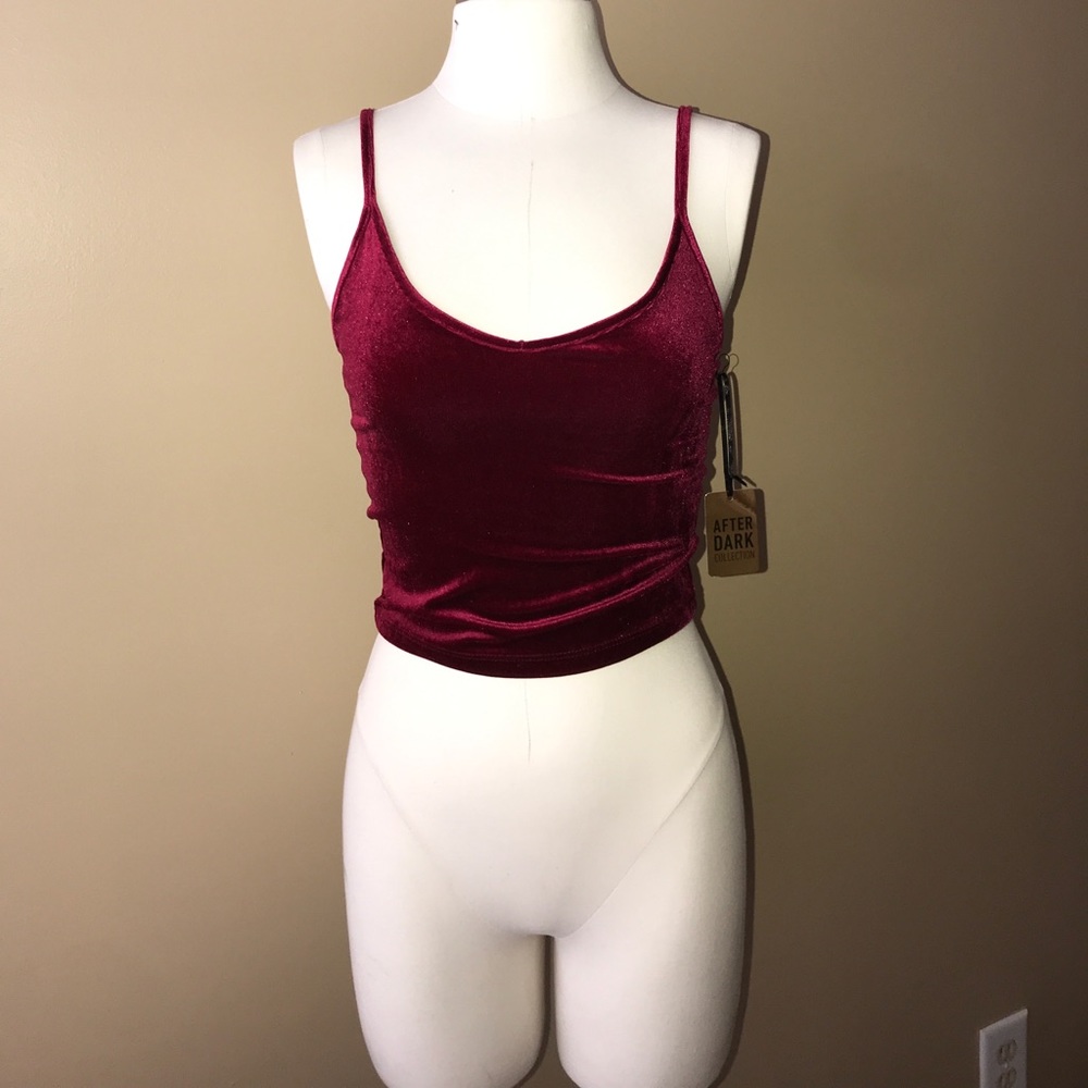 Velvet crop top